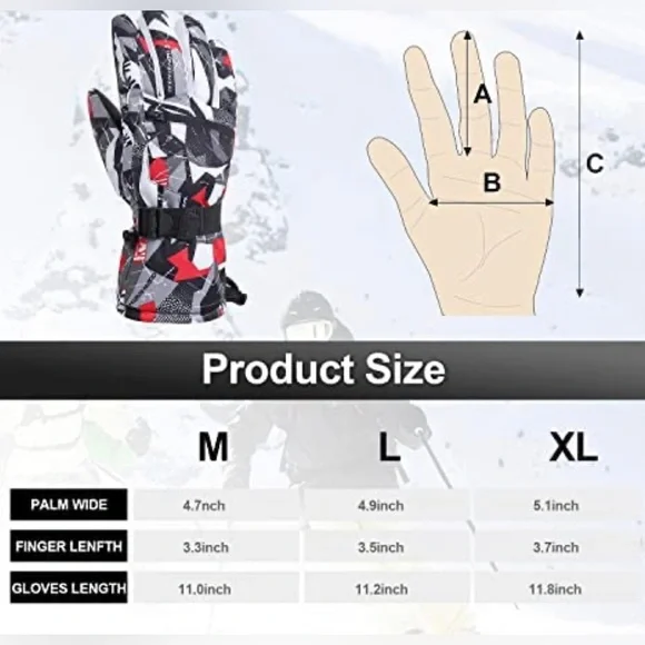 NWT Winter Gloves for Men Women with Wrist Leashes, multiple colors available!